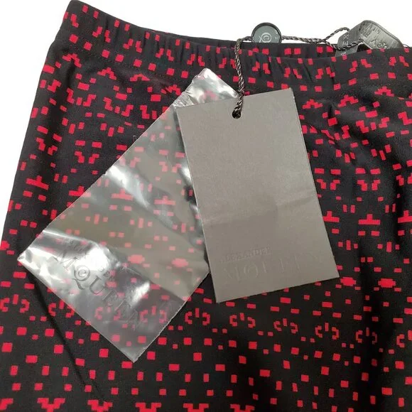 ALEXANDER MCQUEEN CROPPED LEGGINGS MULTI COLORED PRINT PANTS sz L / LARGE
